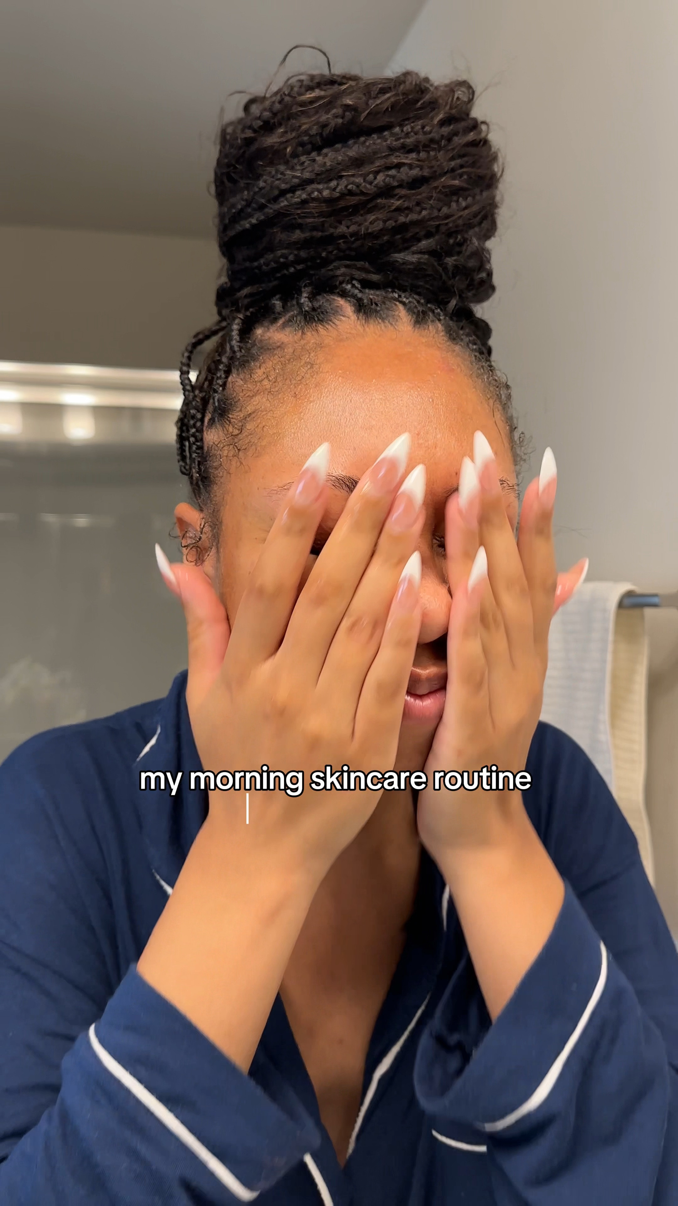 my quick morning skincare routine before the gym ✨