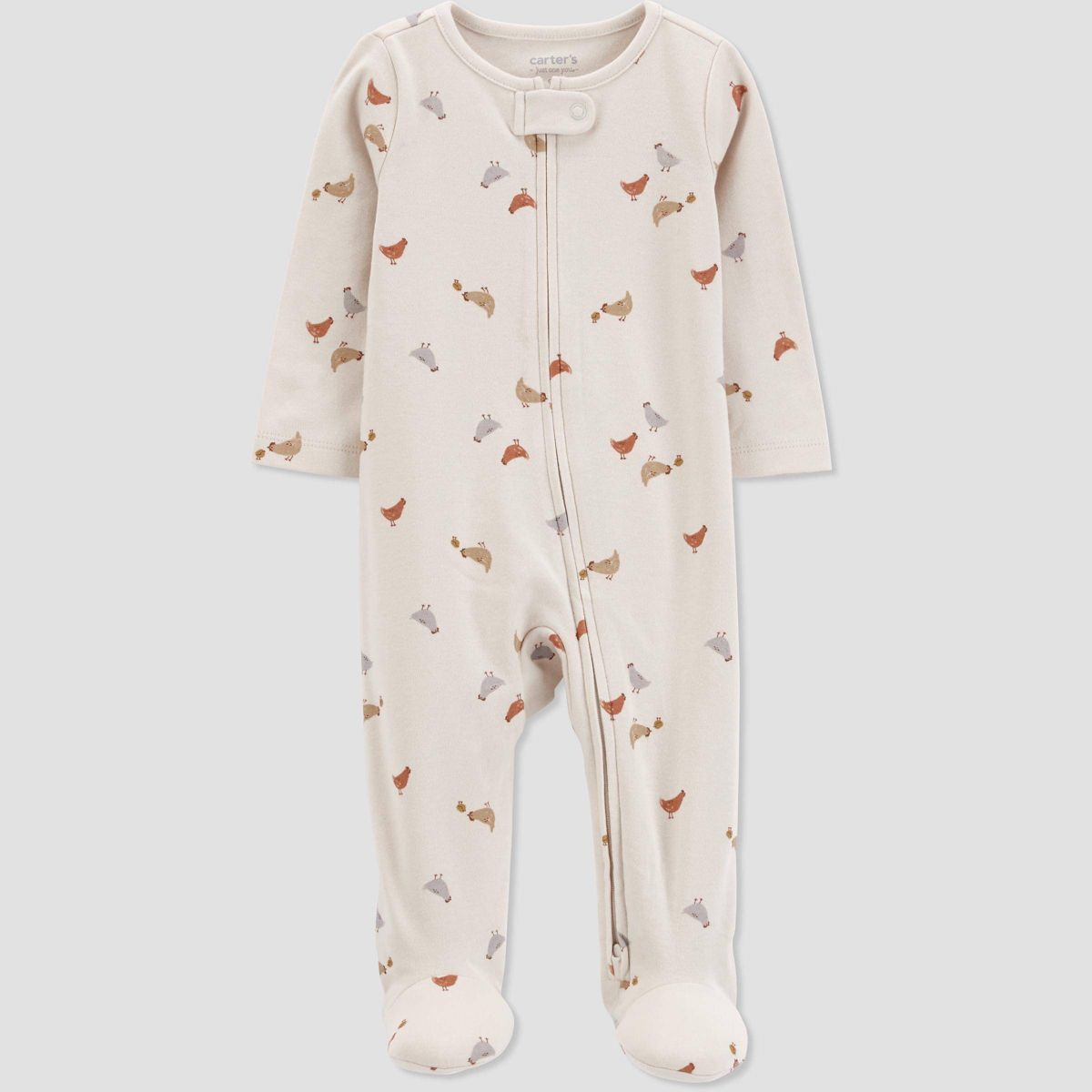 Carter's Just One You®️ Baby Bird Footed Pajama - Brown/Gray | Target