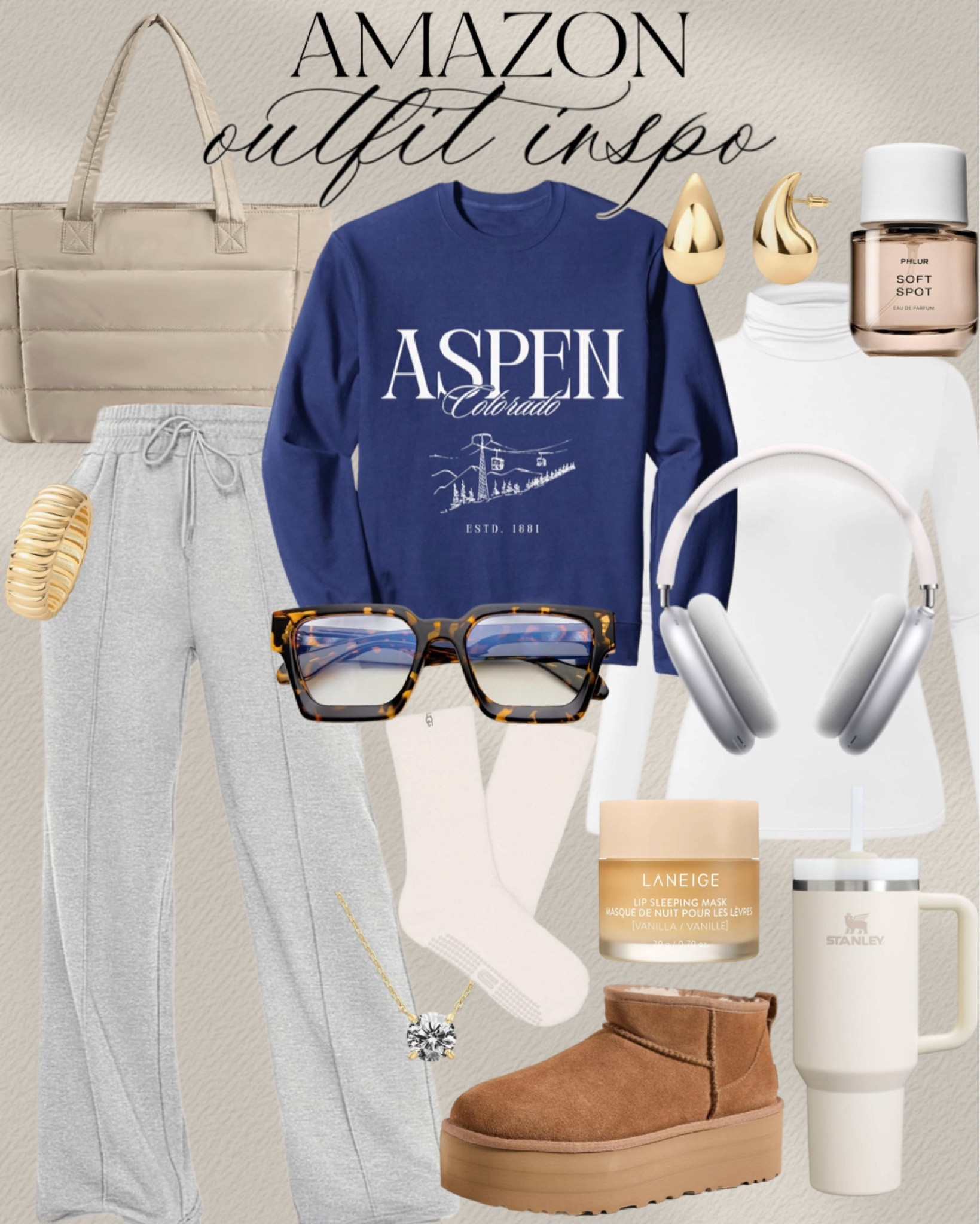 Amazon Casual outfit idea with a trendy Aspen sweatshirt and cozy Ugg minis! #Founditonamazon #amazonfashion #inspire #creatorfavorites2024 Amazon fashion outfit inspiration 

#LTKFindsUnder100 #LTKStyleTip #LTKFindsUnder50