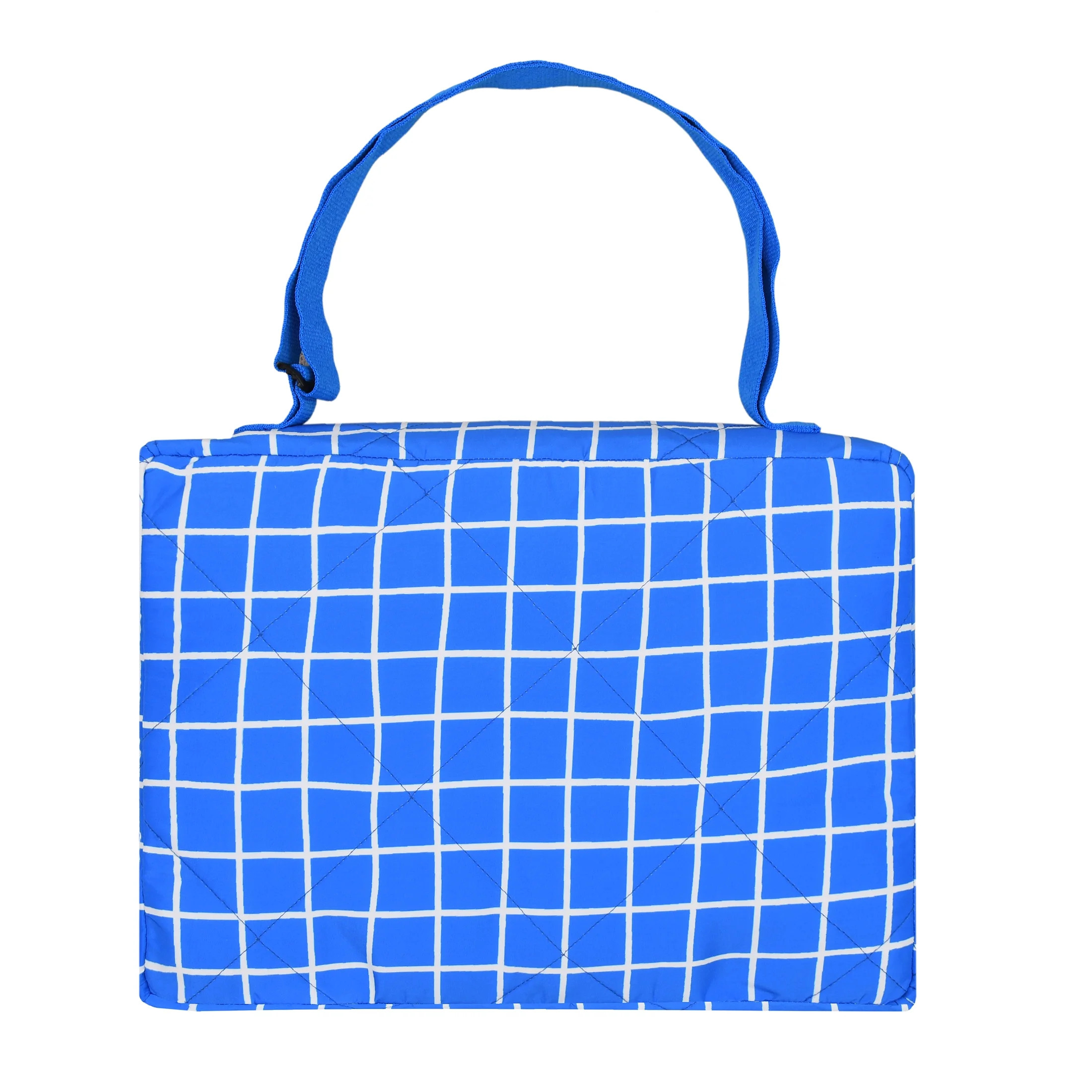 Mainstays Beach Blanket, Sand and Water Resistant, 79" x 59", Blue Grid | Walmart (US)