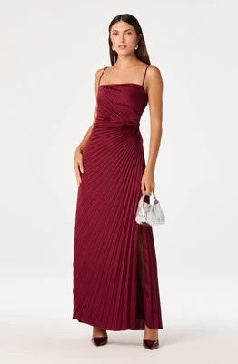 ASTR the Label | Paulette Satin Slip Dress in Brown |  Size S | ASTR The Label (US)