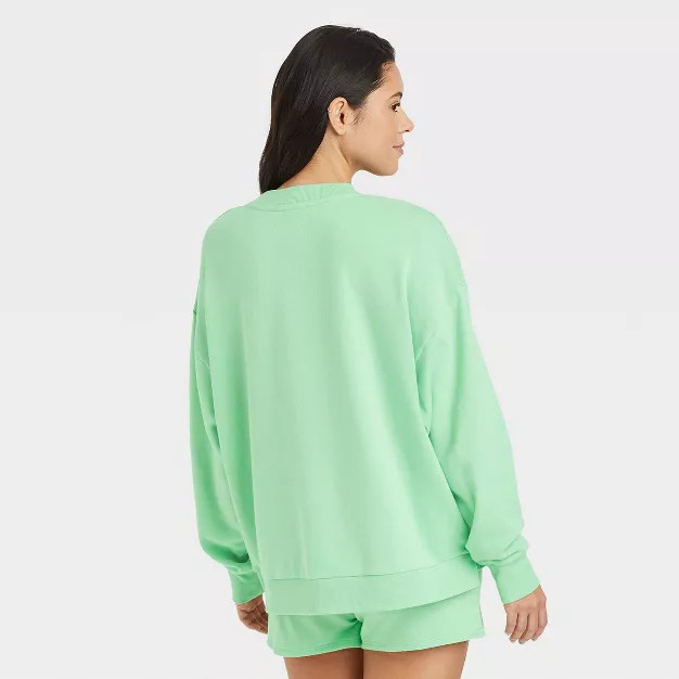 Women's French Terry Oversized Pullover Lounge Sweatshirt - Colsie™ | Target