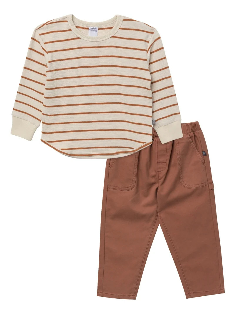 Modern Moments by Gerber Toddler Boy Long Sleeve Top and Pant Set, Sizes 12M-5T | Walmart (US)