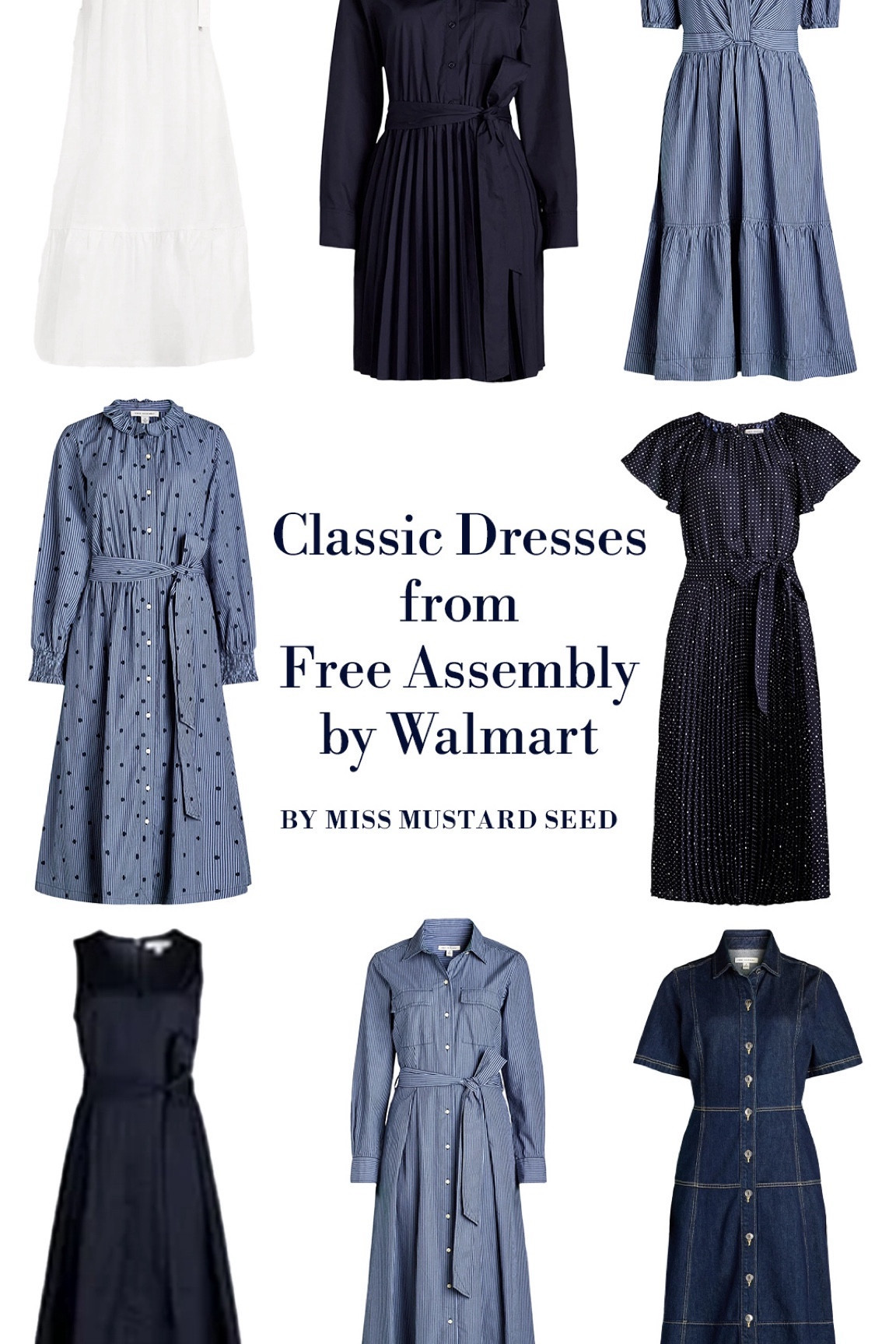 Have you seen the Free Assembly launch from @walmartfashion? #walmartpartner There are so many cute pieces, but I’m featuring the dresses today. Classic shapes, blue & white, and feel-good fabric. There is so much to love. #walmartfashion

#LTKmidsize #LTKSeasonal #LTKstyletip