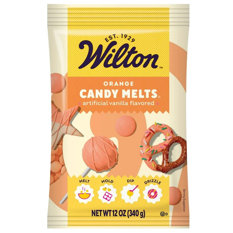 Wilton Melting Chocolate Orange Candy Melts for Cake Pops Candy Making Chips Vanilla Flavored 12o... | Walmart (US)