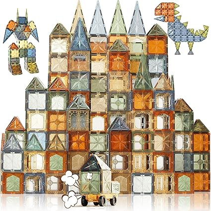 Fodoss Magnetic Tiles,102pcs Innovative 3D Magnetic Tiles Set,Magnet Building Toys for Kids,STEM ... | Amazon (US)