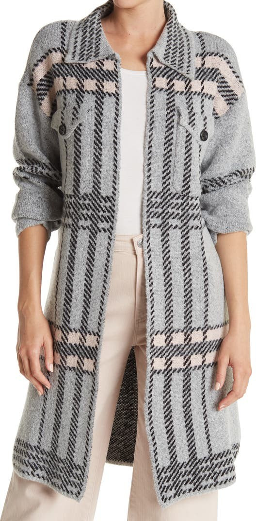 Plaid Long Cardigan Jacket | Nordstrom Rack