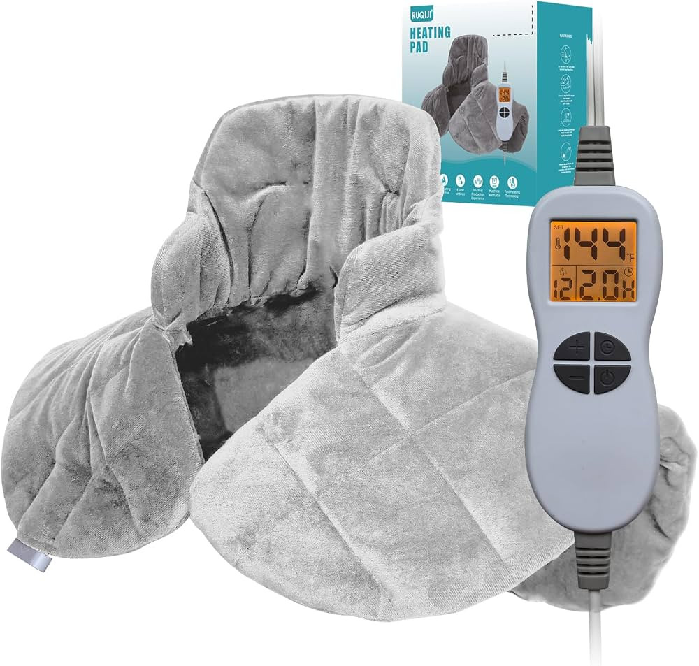 Ruqiji Neck&Shoulder&Back Heating Pad, Pain Relief for Back/Neck/Shoulders/Menstrual Pain, Christ... | Amazon (US)