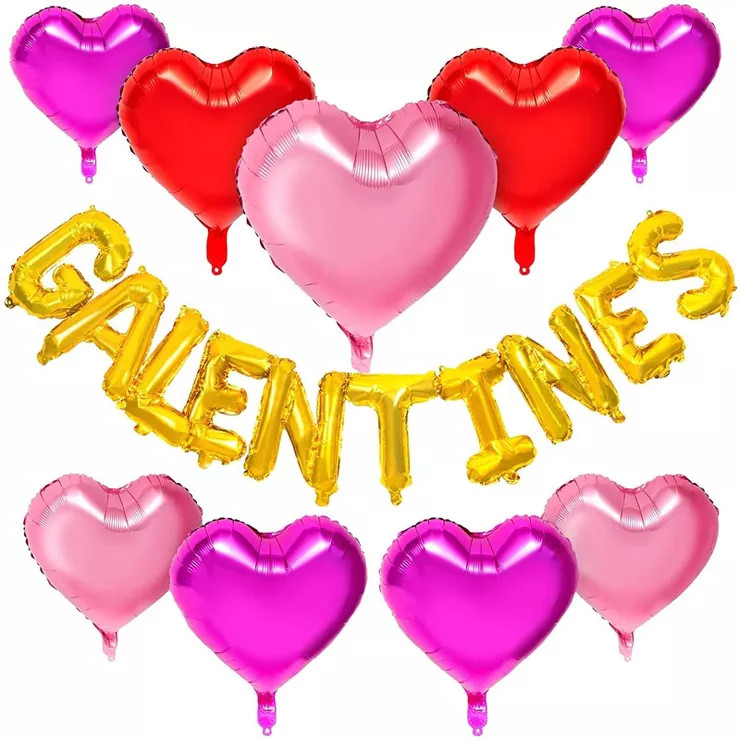 Sparkle and Bash 19 Piece Galentine's Rose Gold Foil Letter Balloon Garland Decorations, Valentin... | Target