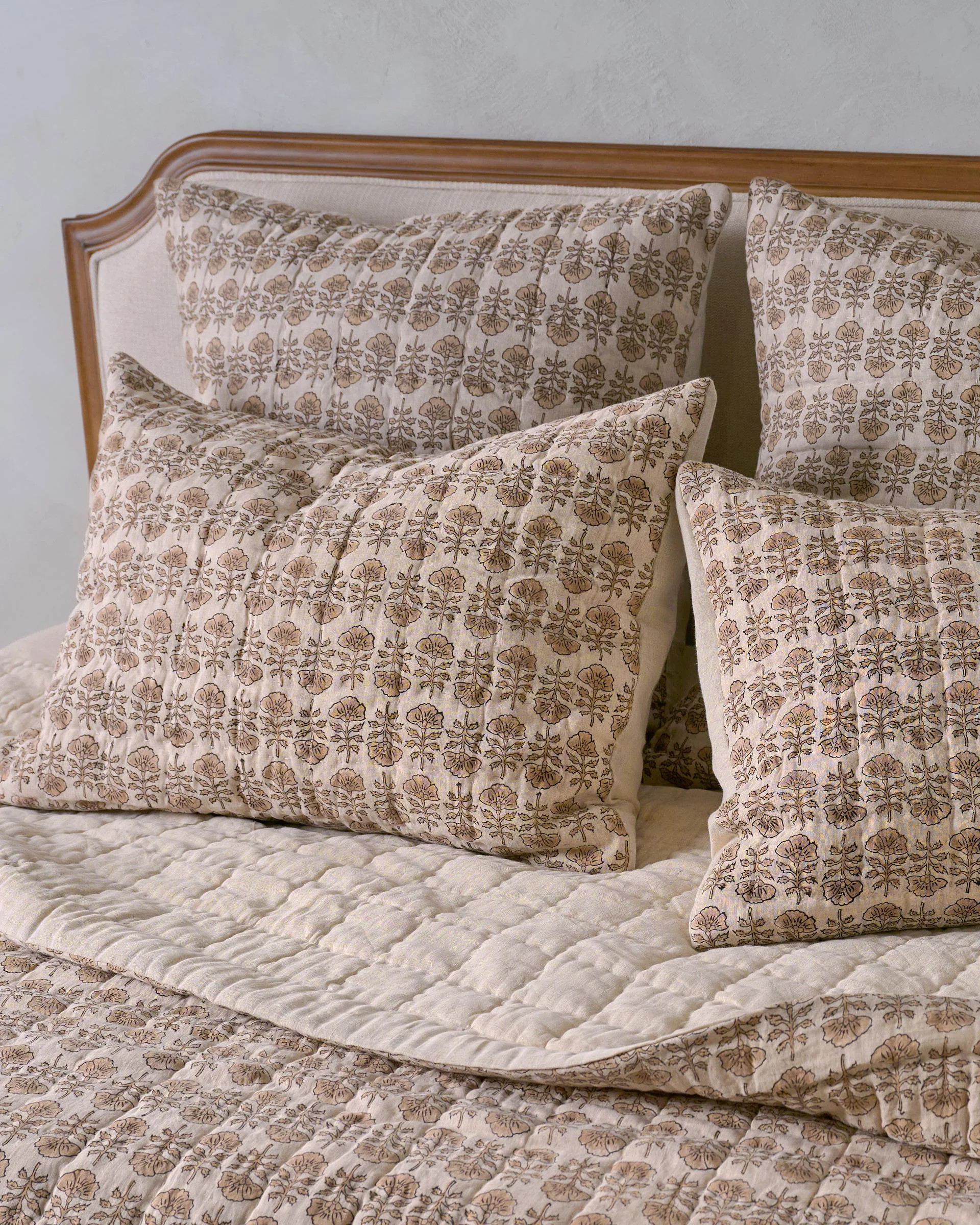 Flora Block Print Pillow Sham - Natural | Magnolia