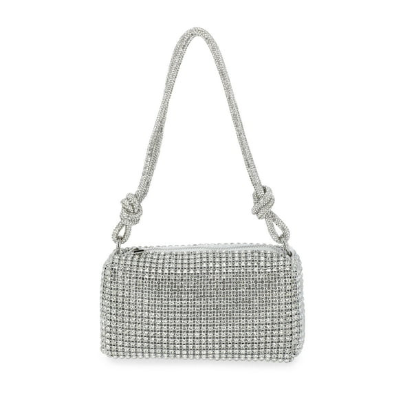 Scoop Women's Mini Rhinestone Party Bag, Silver | Walmart (US)