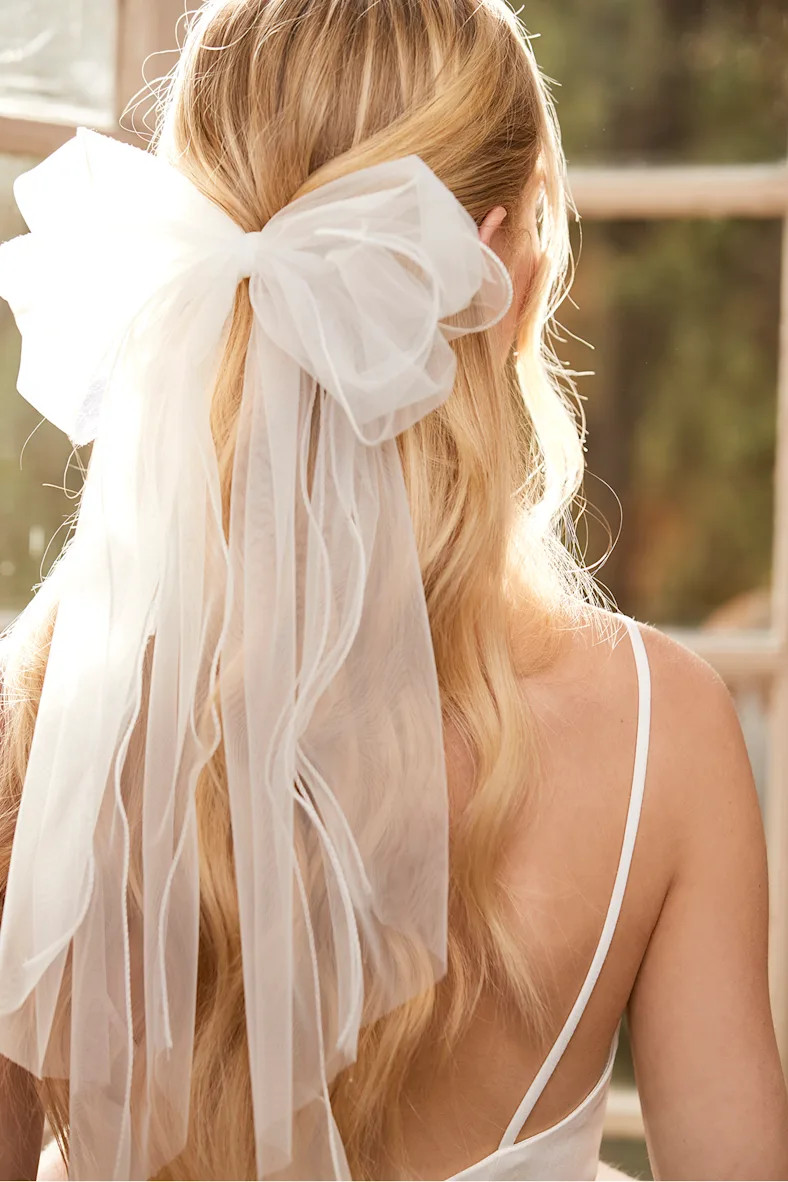 My Dearly Beloved White Organza Oversized Bow Hair Clip | Lulus (US)