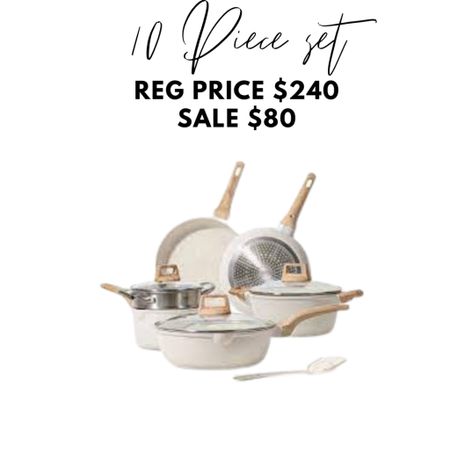 Sure! The Carote Nonstick pot and pan 10-piece set is currently on sale at Walmart. Originally priced at $240, it's now available for just $80, saving you a whopping 66%! This set includes a variety of pots and pans that are made with a high-quality nonstick coating, ensuring easy cooking and cleaning. Upgrade your kitchen with this affordable and durable cookware set. Don't miss out on this amazing deal, grab yours today before stocks run out! 

#LTKxNSale #LTKSeasonal #LTKsalealert