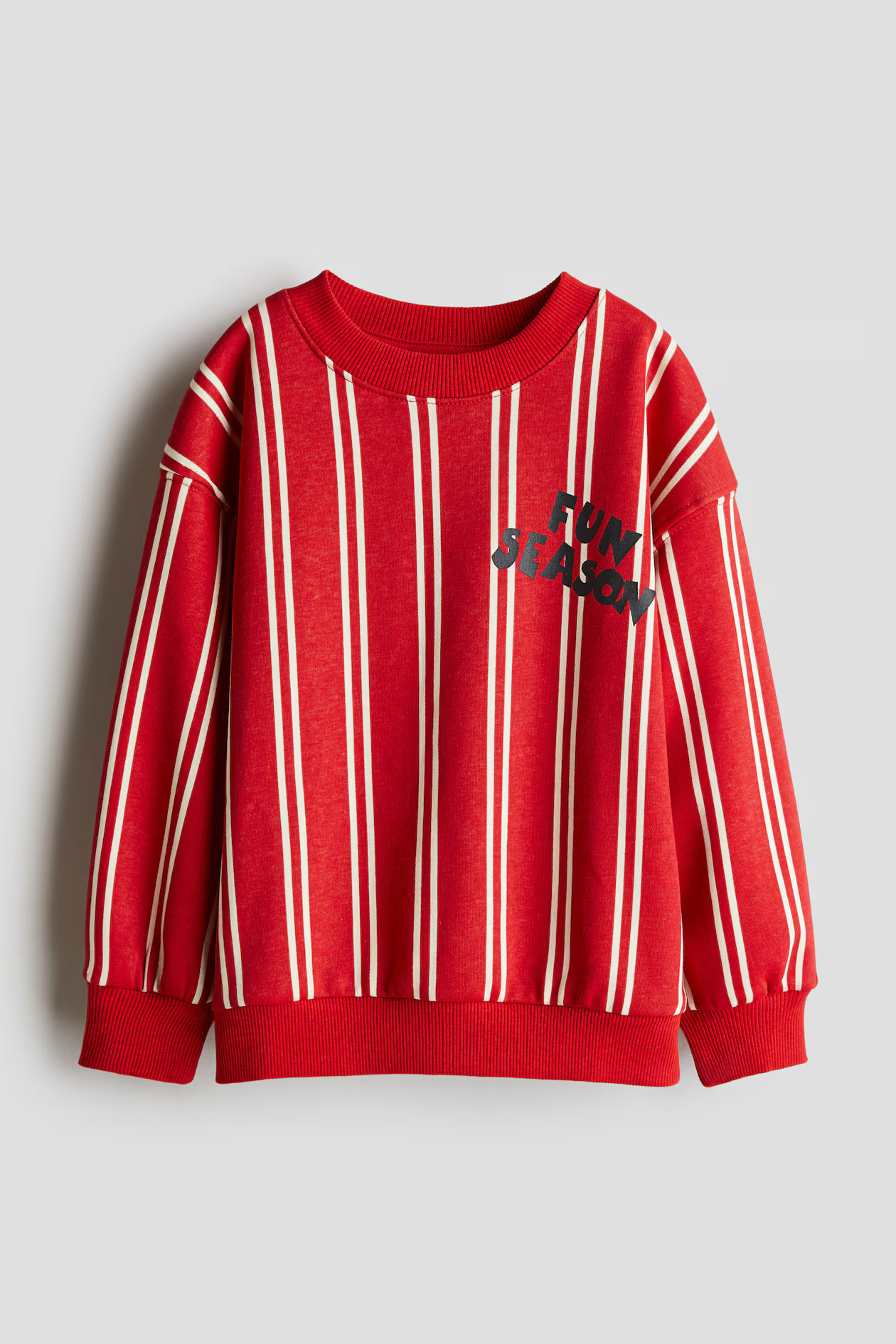 Printed Sweatshirt - Red/Fun Season - Kids | H&M US | H&M (US + CA)