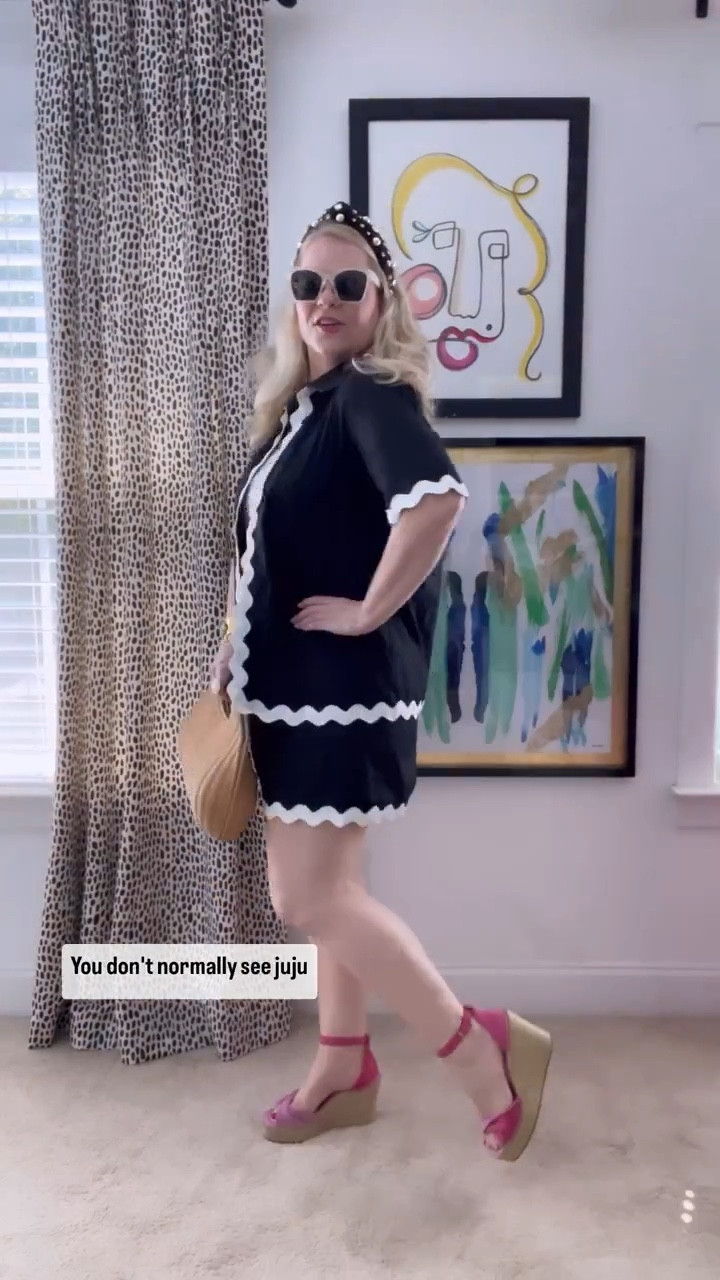 This Ric Rac trend is here to stay!🩷Love this 2-piece set as it’s so comfortable. It looks great belted as well. Hit that 🔔 so you never miss a post.

#ricrac #summerdresses#chicstyle #preppystyle #blackandwhite #summerfashion 

Summer outfits date night black and white fashion preppy style

#LTKFindsUnder50