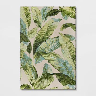 Vacation Tropical Outdoor Rug Green - Threshold™ | Target