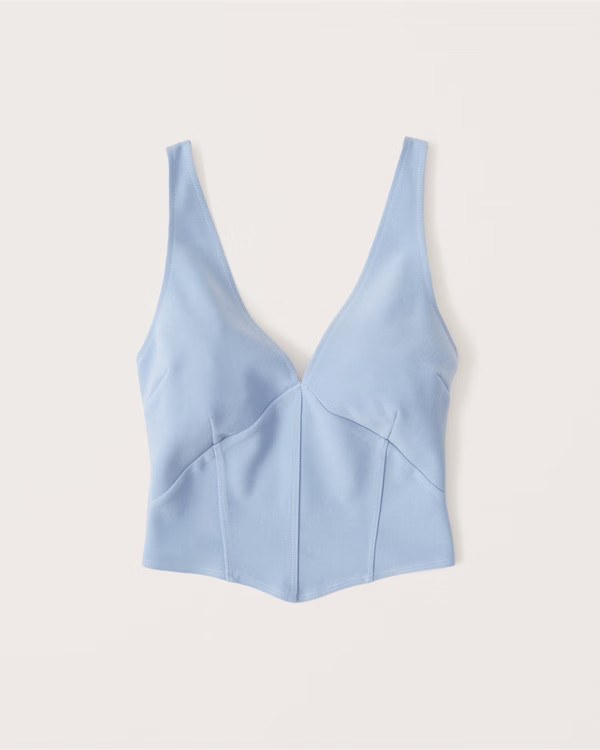 Women's Plunge Corset Top | Women's Tops | Abercrombie.com | Abercrombie & Fitch (US)