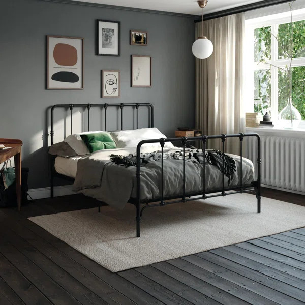 Viviana Farmhouse Metal Platform Bed | Wayfair North America