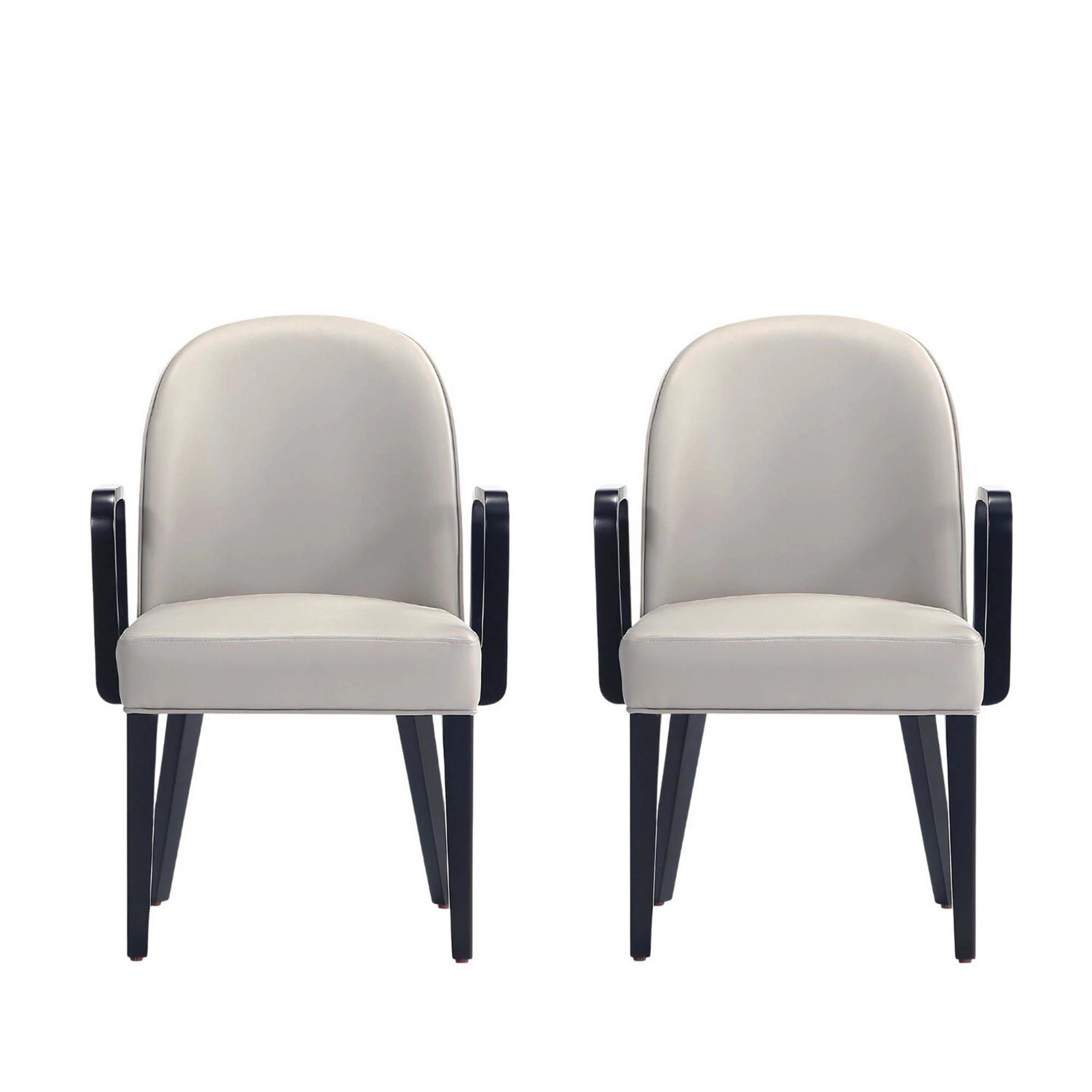 MANHATTAN COMFORT Modern Velvet Upholstered Dining Armchair Set of 2, Light Gray | Kohl's