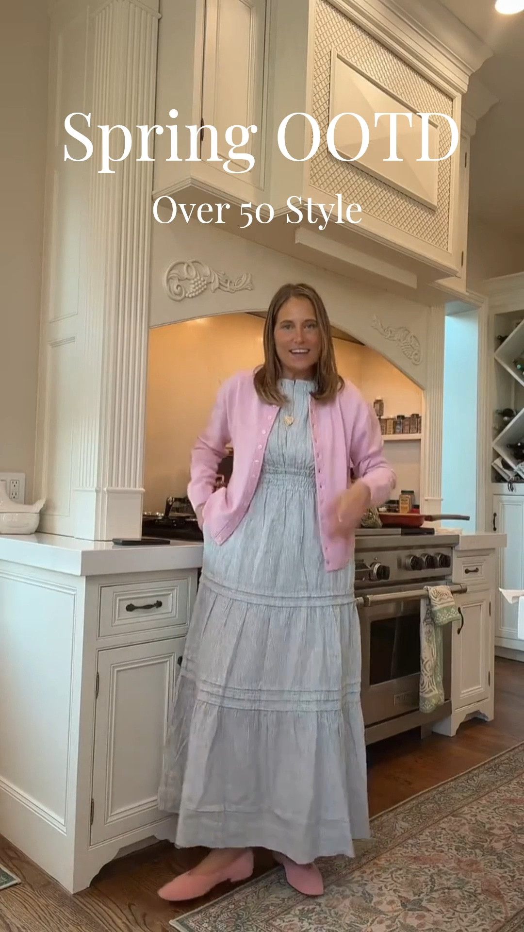 I styled the viral linen dress with a pink sweater and shoes for a fun spring ootd! M

#LTKOver40 #LTKMothersDay #LTKootd