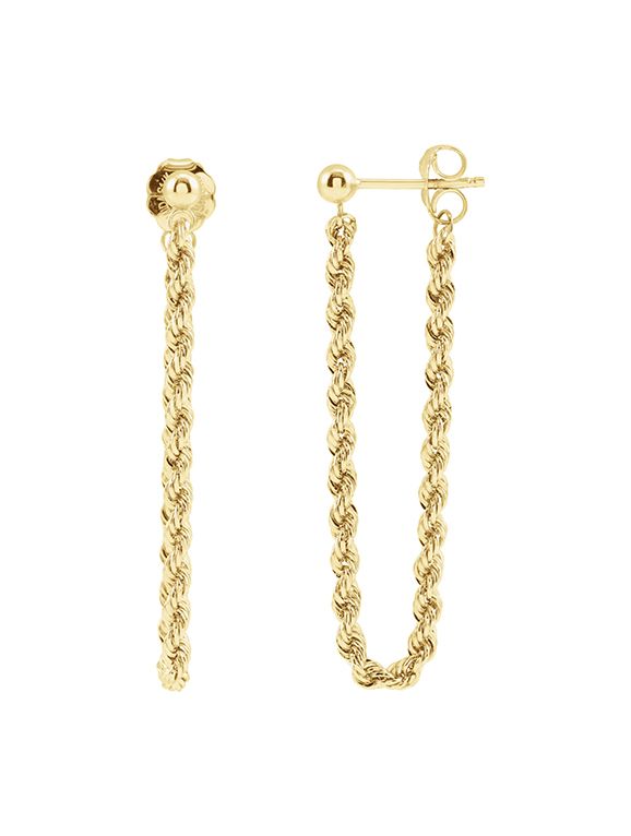 14K Rope Chain Earrings - Lillian M. Collection | Lillian M. Collection