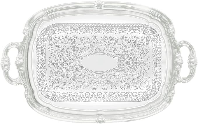 Winco CMT-1912 Oblong Tray with Integrated Handle, Chrome, Medium | Amazon (CA)