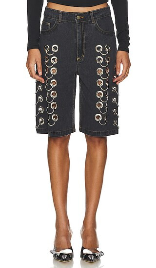 Pierced Boyfriend's Short in Charcoal | Revolve Clothing (Global)