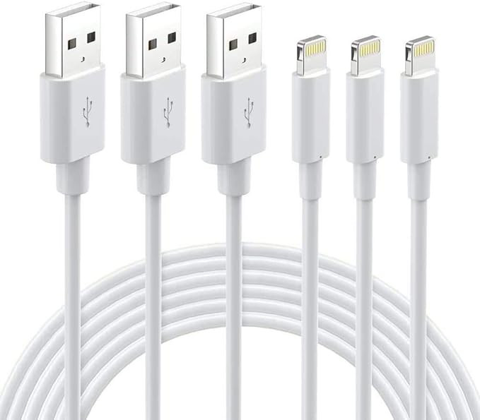 Lightning Cable MFi Certified - iPhone Charger 3Pack 3FT Lightning to USB A Charging Cable Cord C... | Amazon (US)