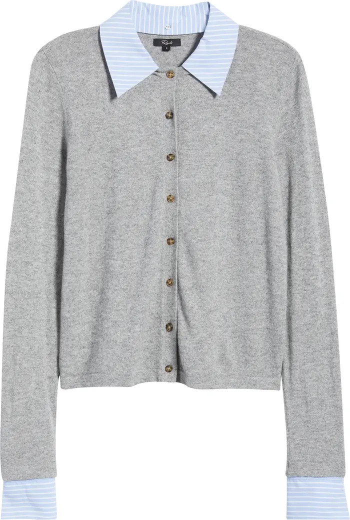 Eryn Merino Wool & Cashmere Cardigan with Removable Cuffs & Collar | Nordstrom