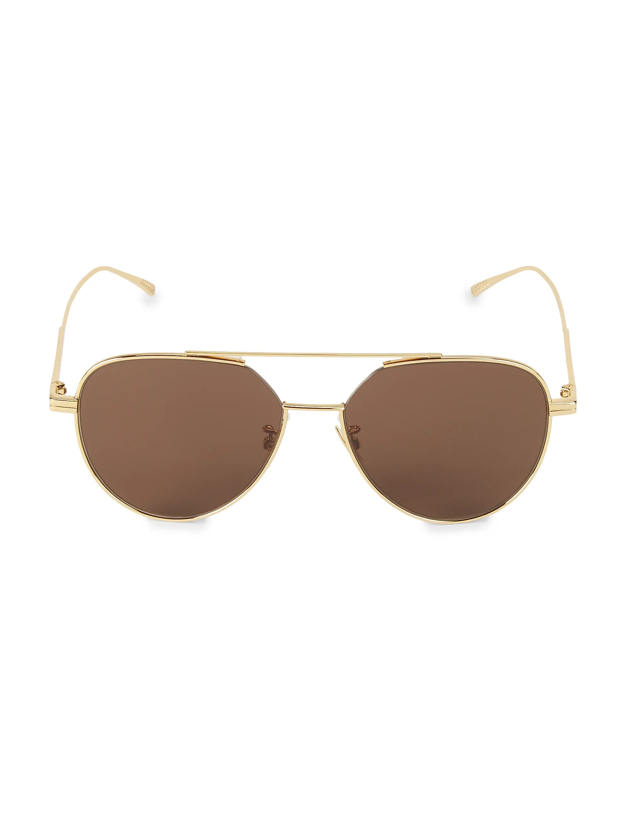57MM Browline Aviator Sunglasses | Saks Fifth Avenue