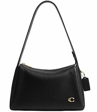 COACH Lola Leather Shoulder Bag - Black | Dillard's
