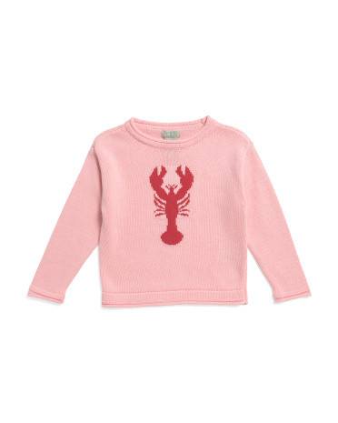 Toddler Girls Lobster Crew Neck Sweater | TJ Maxx