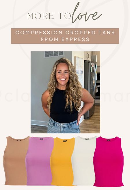 The perfect tank from Express and it comes in a ton of colors. I’m wearing a large.
Midsize summer curvy outfit 

#LTKcurves #LTKunder50 #LTKsalealert
