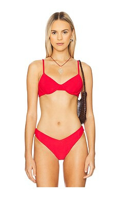 BEACH RIOT Camilla Bikini Top in Red from Revolve.com | Revolve Clothing (Global)