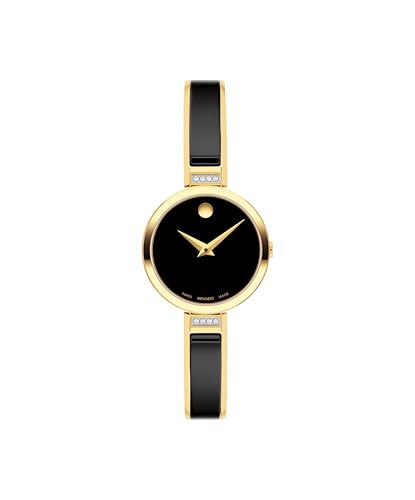 Movado Moda Women's Watch - Swiss Quartz 2H Movement, Plated Stainless Steel, Adjustable Bangle - 3 ATM Water Resistance - Luxury Fashion Timepiece for Her - 24mm | Amazon (US)