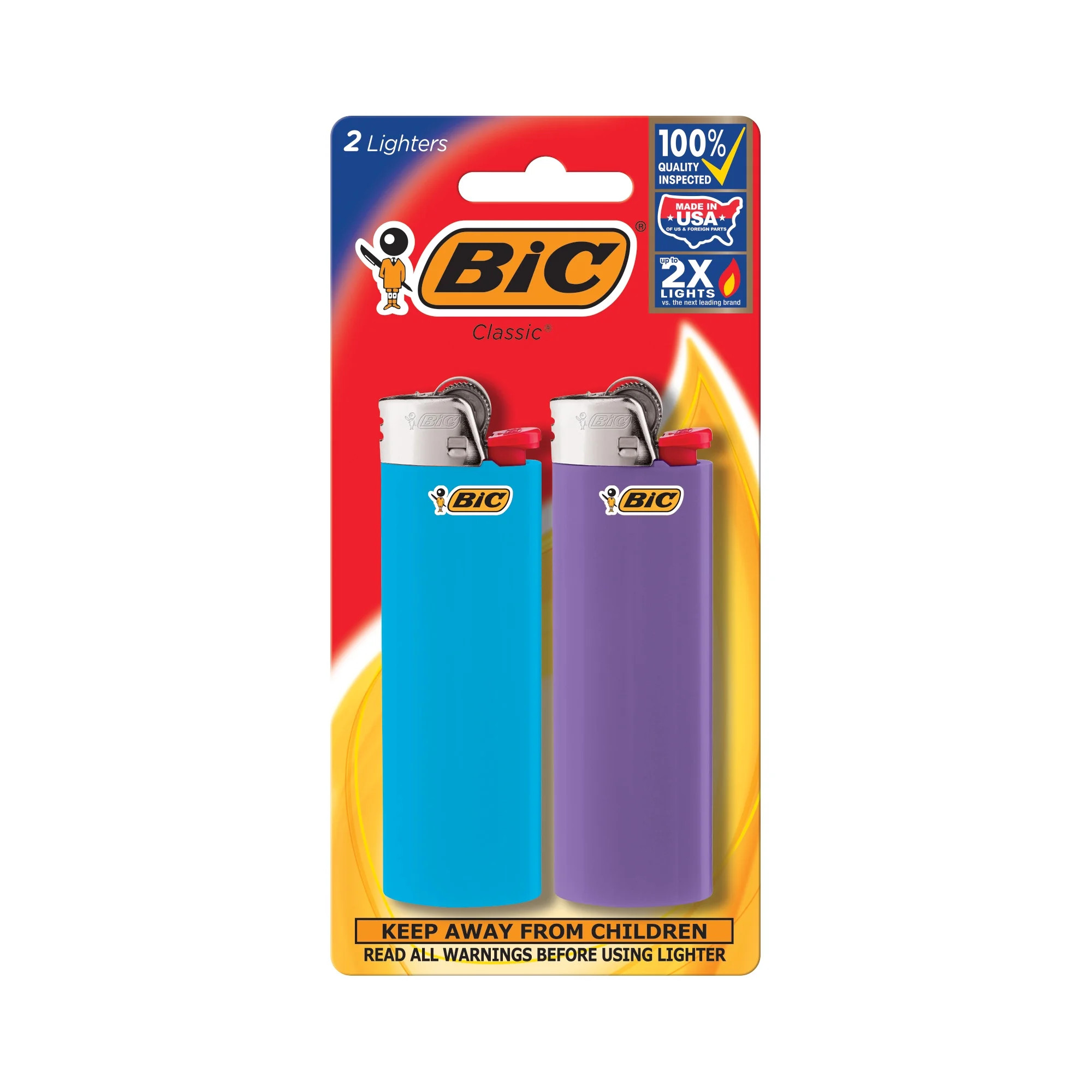 BIC Maxi Pocket Lighters, Assorted Colors, Pack of 2, Colors May Vary | Walmart (US)