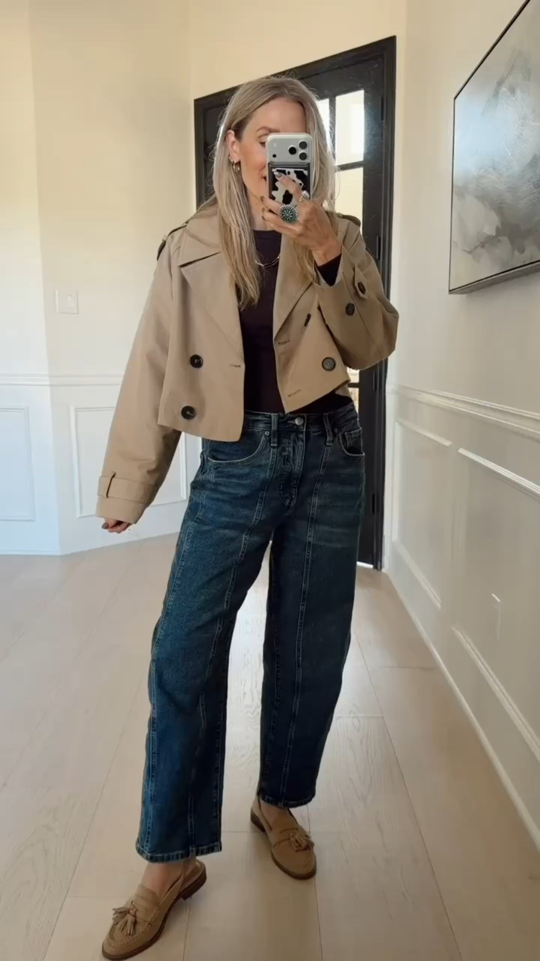 Top: wearing xs , down one for more fitted look 
Pants: trs // but if between size down. 

#LTKStyleTip #LTKWorkwear #LTKFindsUnder50