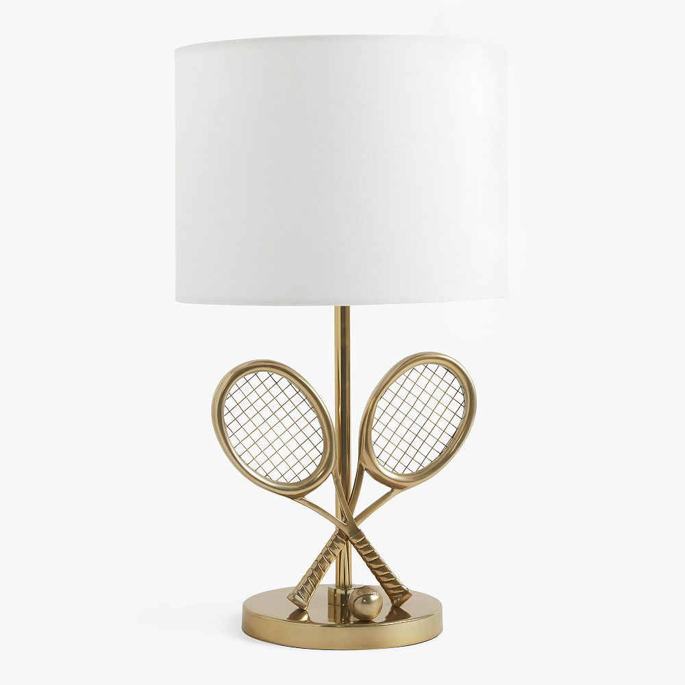 Gold Tennis Racket Table Lamp (18") | Pottery Barn Teen