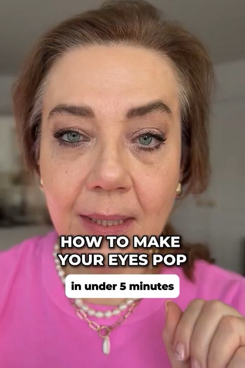 If you want your eyes pop use the sparkling eye liner to outline the waterline on bottom of your eye. Do not outline it with black eyeliner because it will make the eyes look smaller. See the difference? 

Save for inspiration and share with a friend! Follow for more easy tips on beauty and style for women over 40.

#LTKbeauty