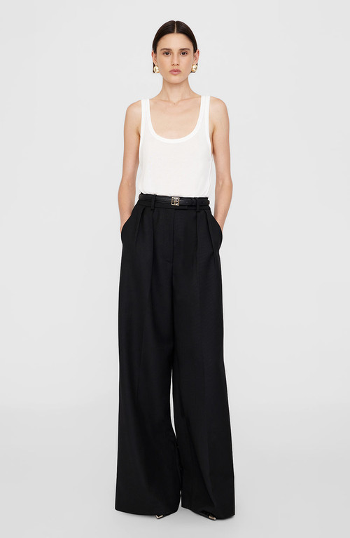 ANINE BING Lou Trouser in Black at Nordstrom, Size 10 | Nordstrom