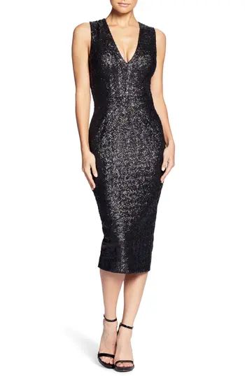 Women's Dress The Population Rani Open Back Sequin Dress | Nordstrom