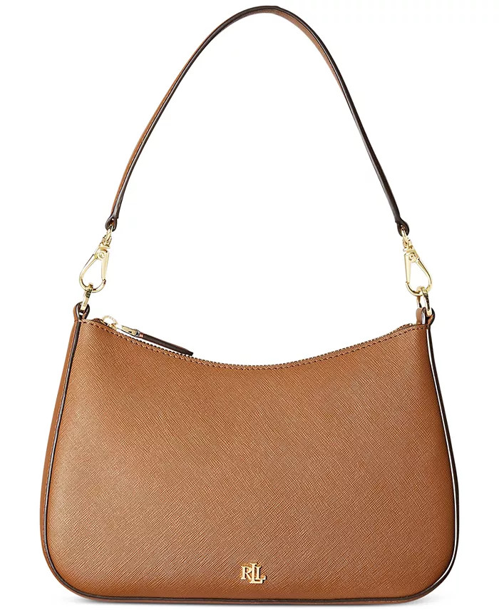 Lauren Ralph Lauren Women's Crosshatch Leather Medium Danni Shoulder Bag - Macy's | Macy's