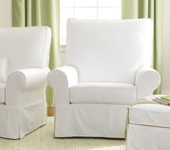 PB Kids® Grand Slipcovered Comfort Swivel Glider & Ottoman | Pottery Barn Kids