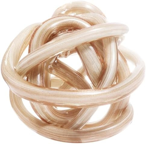 Luxury Lane Hand Blown Infinity Knot Sommerso Decorative Glass Ball for Bowls Home Decor 4 inch T... | Amazon (US)