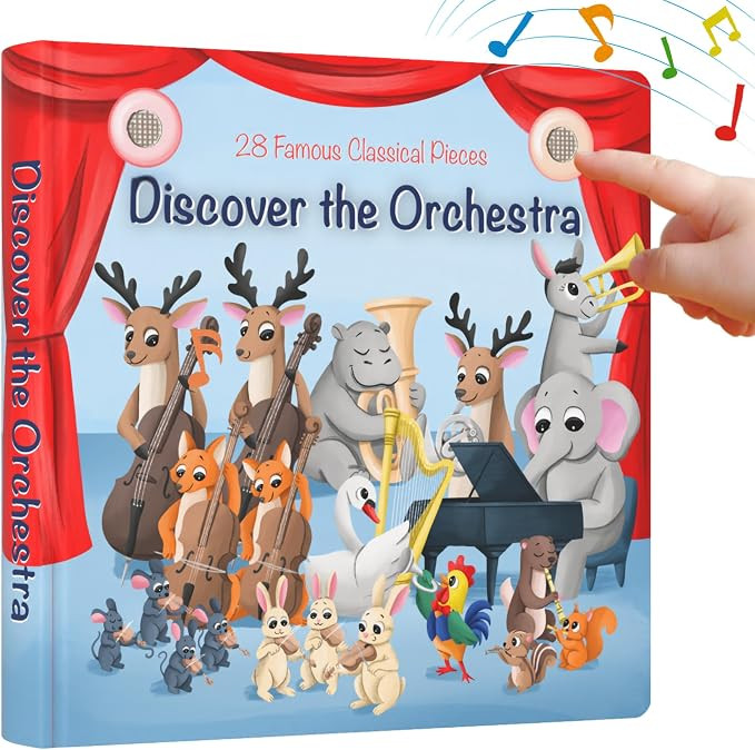 LITTLE MAESTRO Discover the Orchestra – 28 Instrument Sounds and Classical Pieces, Musical Book... | Amazon (US)