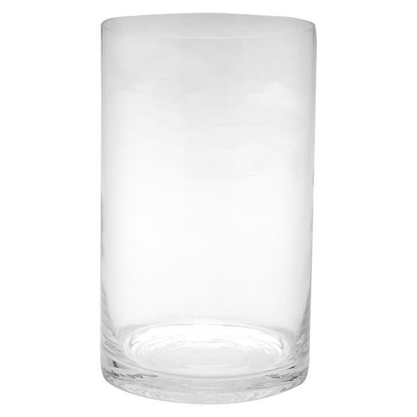 10"x6" Glass Cylinder Vase - Diamond Star | Target