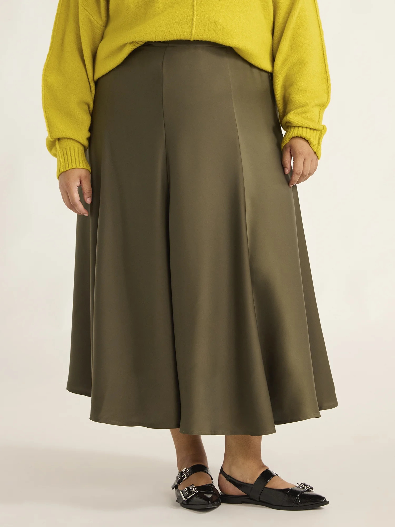 Scoop Women’s & Women's Plus Satin Maxi Skirt, Sizes XS-4X | Walmart (US)