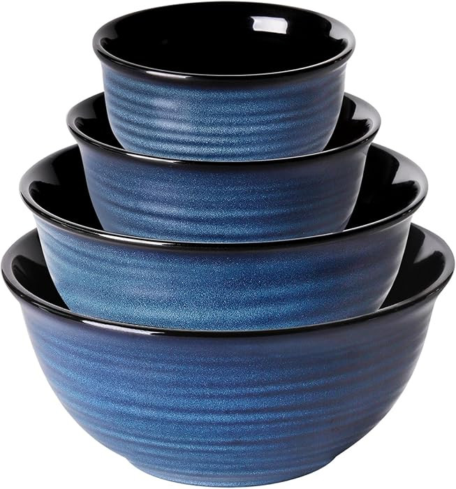 Hasense Mixing Bowls for Cooking, Baking, Ceramic Serving Dishes Set of 4 for Salad, Fruits, Popc... | Amazon (CA)