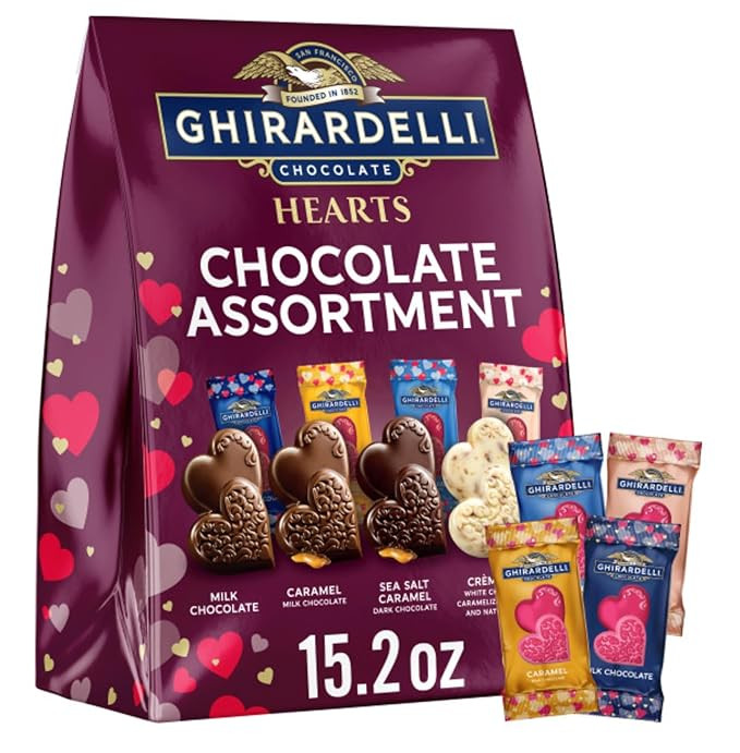 Ghirardelli Chocolate - Chocolate Hearts Assortment | Amazon (US)