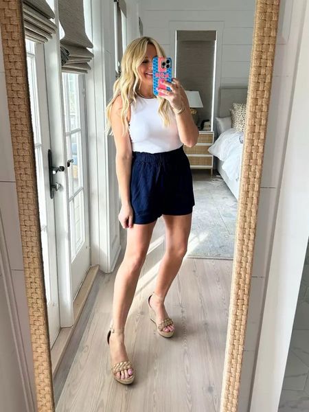 The perfect paper bag waist shorts for summer! A great look for when you want out of the denim. So comfy and flowy! Wearing a small. Code FANCY15 for 15% off 

#LTKSeasonal #LTKStyleTip #LTKFindsUnder50